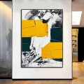 Pinsel gelb abstrakt von Palettenmesser Wandkunst Minimalismus